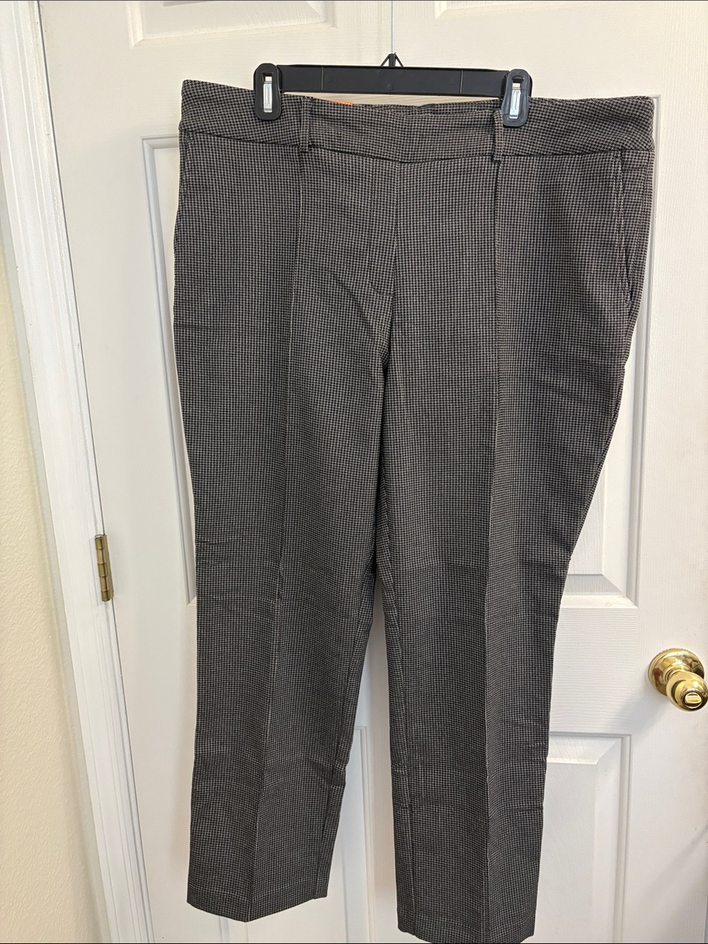 Hilary Radley Gray Houndstooth Dress Trousers